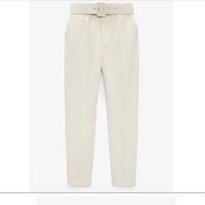 ZARA belted high waist pants/trousers xs